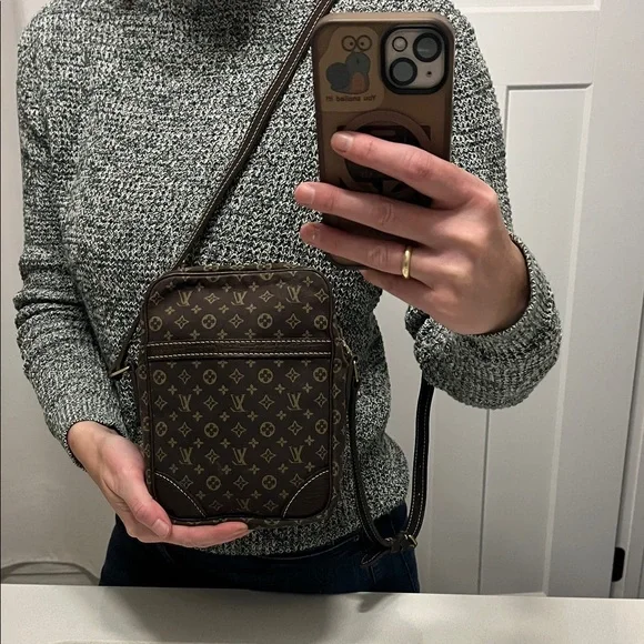 Louis Vuitton Monogram Brown Denim Crossbody Bag - Picture 9 of 14